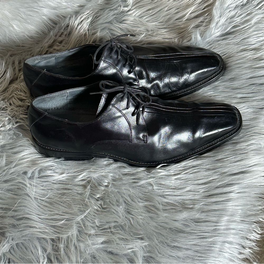 Pierre Cardin Glossy Black Oxfords